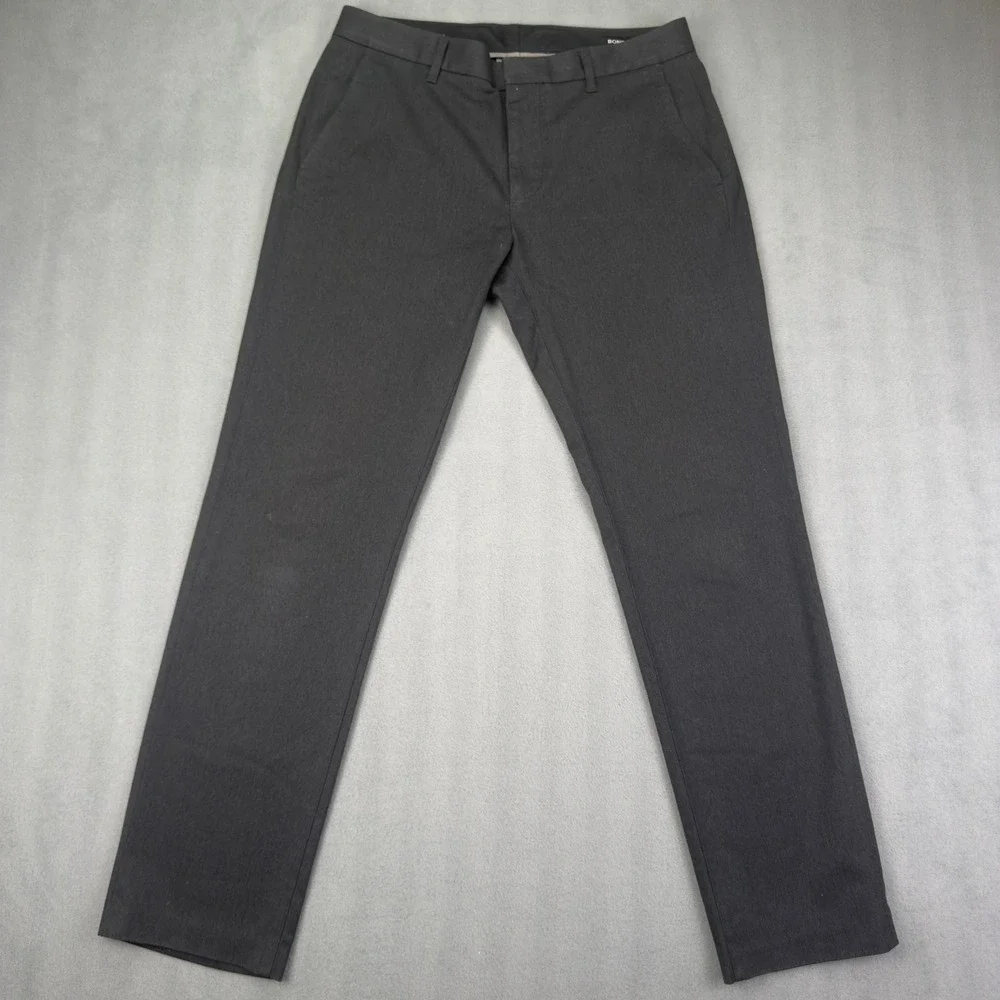 Bonobos Thursday Chinos 31x30 Charcoal Grey Herringbone Stretch Pants
